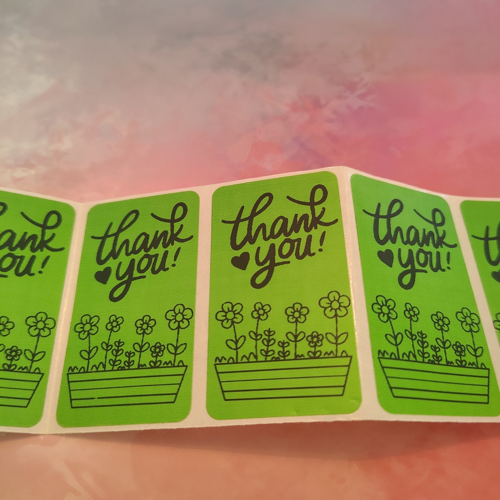 💙100 Thank You- Shipping Labels Thermal Packaging Stickers 2.25"x1.25"💙